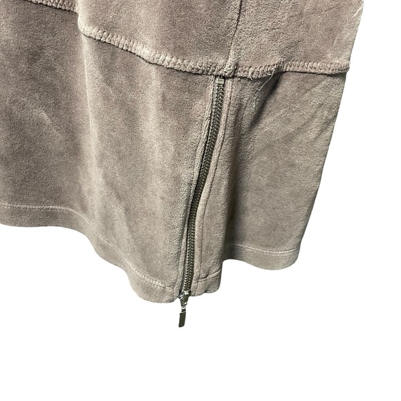 Soft‎ Surroundings Velour Sweatshirt Tunic Pullover Taupe Women Medium Soft Cozy - Picture 3 of 10